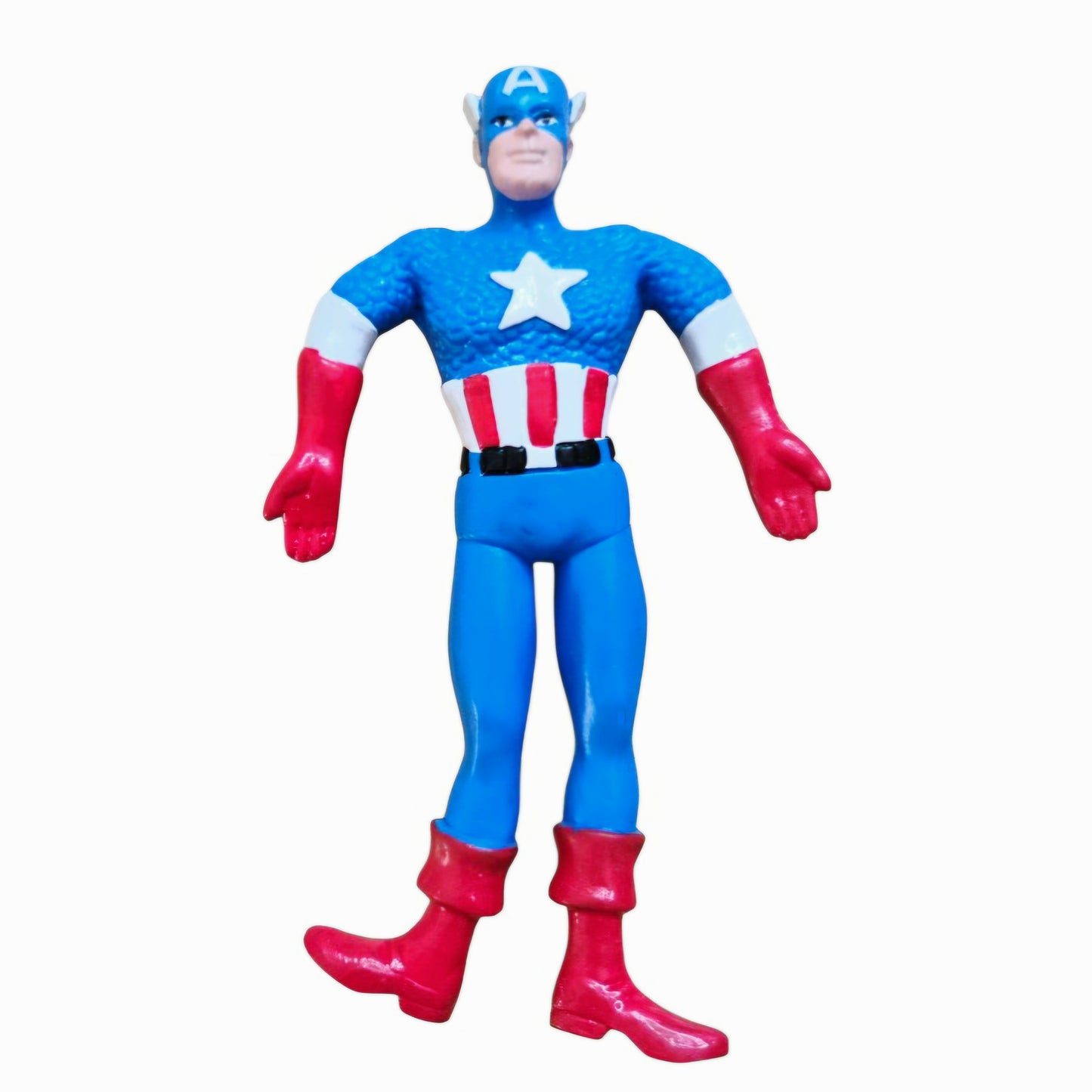 Captain America 'BENDY' Figure (1989) Just Toys Marvel Super Heroes Vtg.