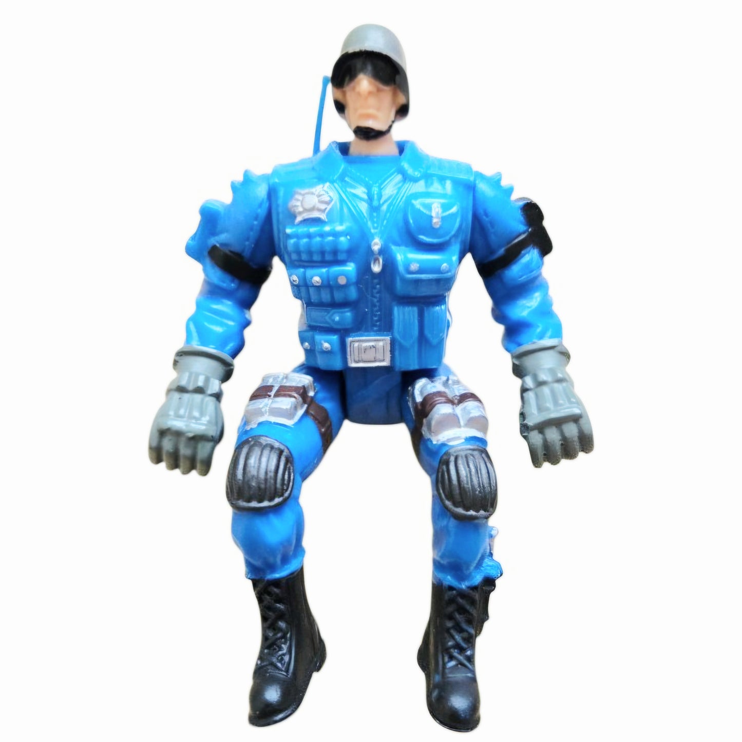 Vintage Blue 'SWAT POLICE' Tactical Figure 3.75" Chap Mei Soldier Force (1999)
