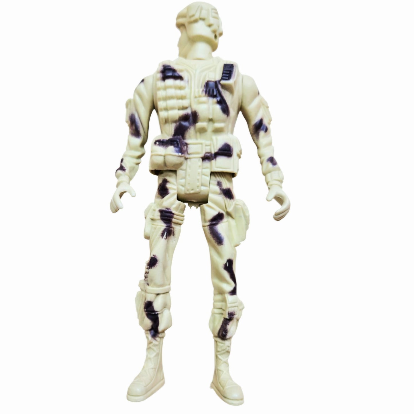A 4" Military Special Forces Action Figure - Tan & Black Camo Soldier