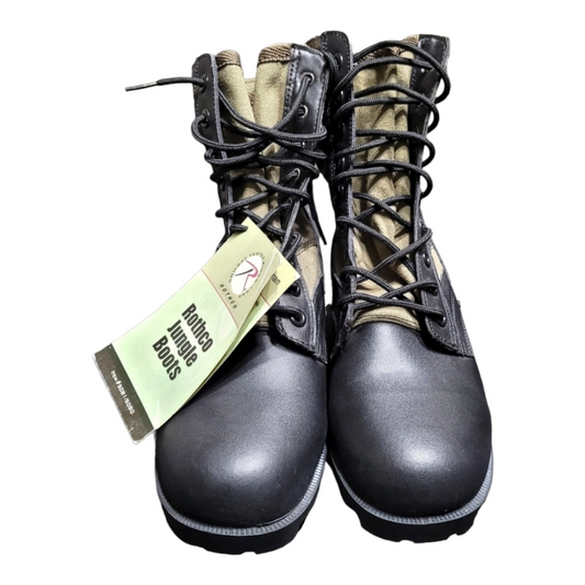 New *Rothco Black & Olive Jungle Boots (size 9E)