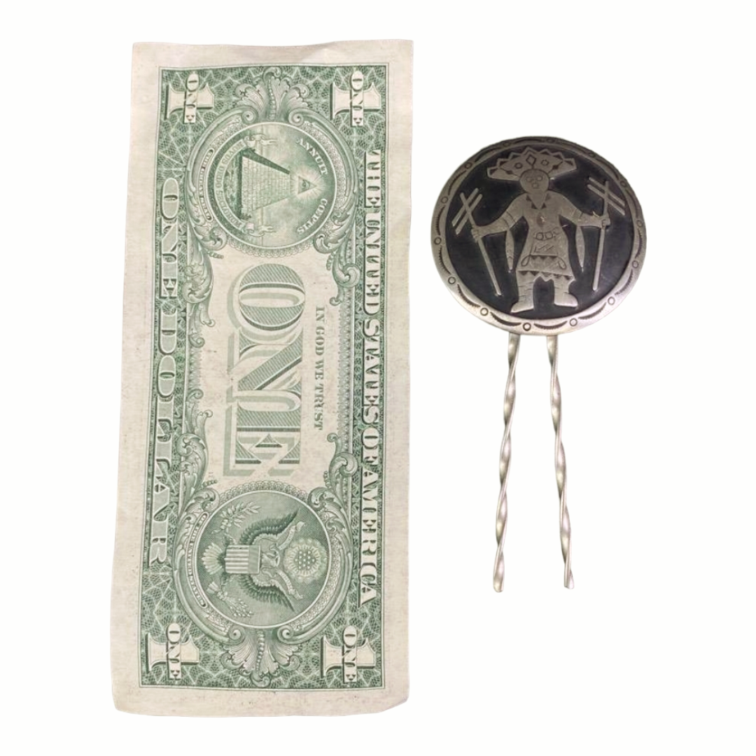 Beautiful *Vintage Sterling Silver Kachina Hair Stick Pin