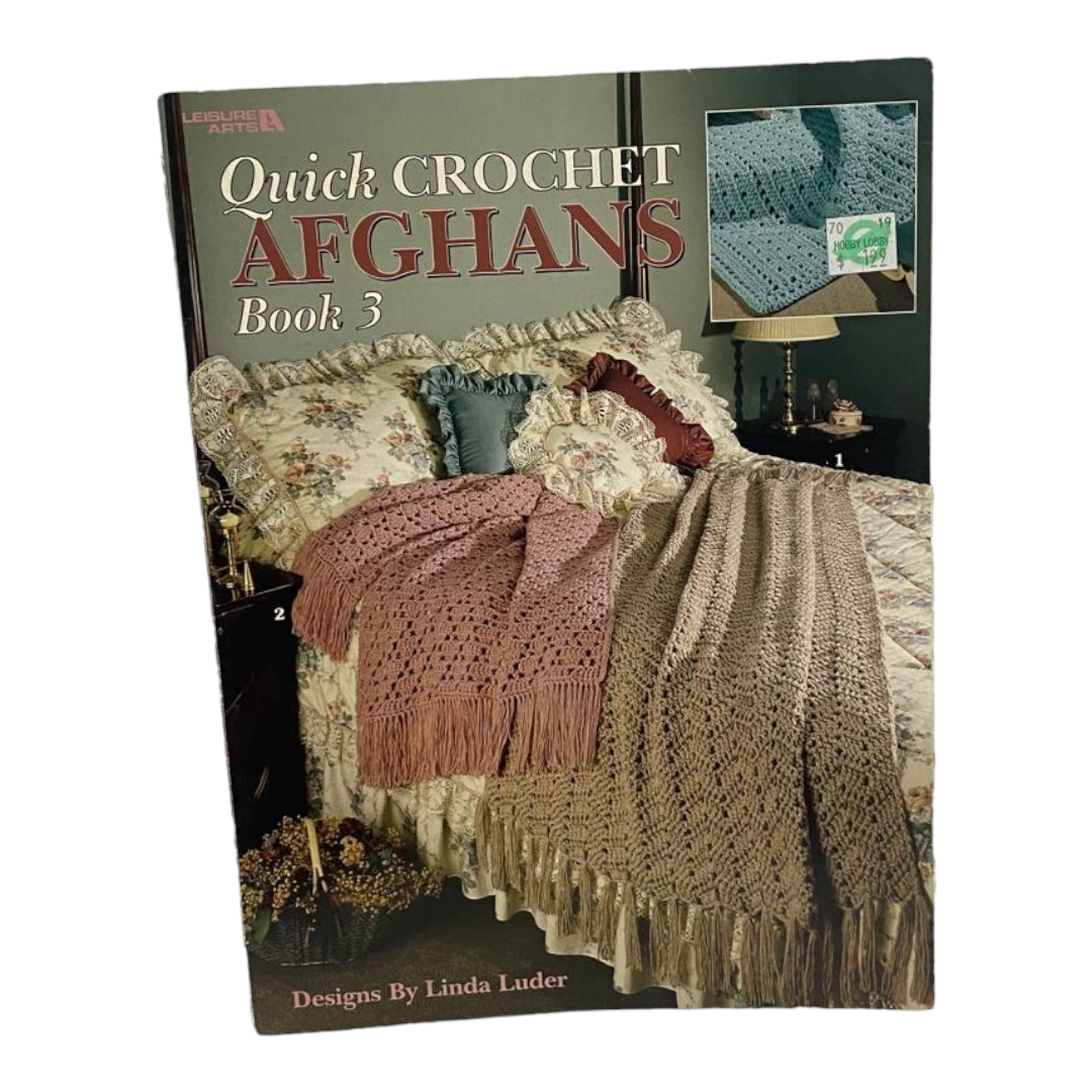New *Six (6) Quilted & Crocheted Afghans Pattern Books+ more