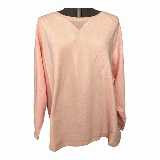 Brand New *Ladies Long Sleeve Soft Pink SweatShirt (size 2x) D&Co. Essentials