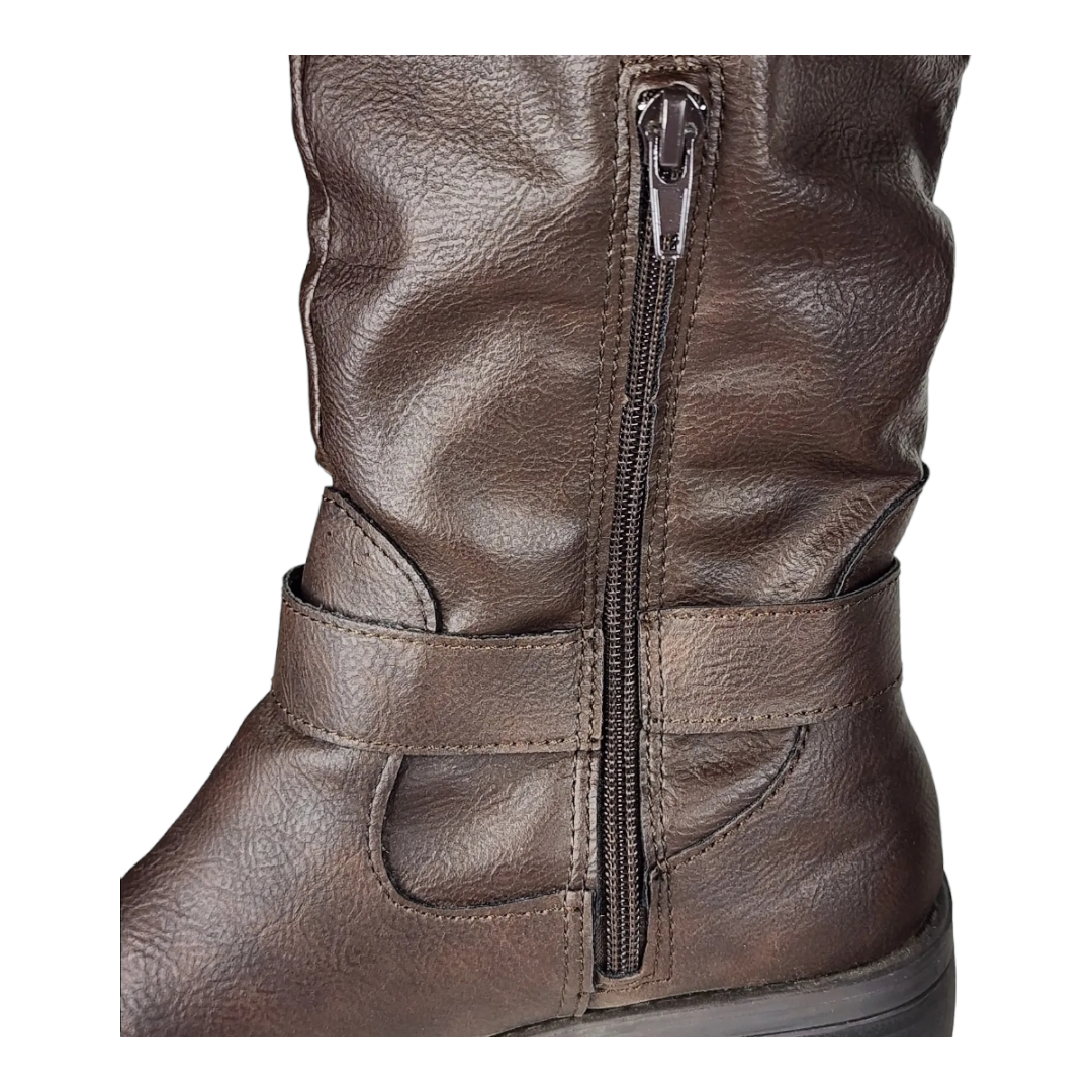 Rampage Girl's Matangi Brown Knee-High Boots (sz 8.5)