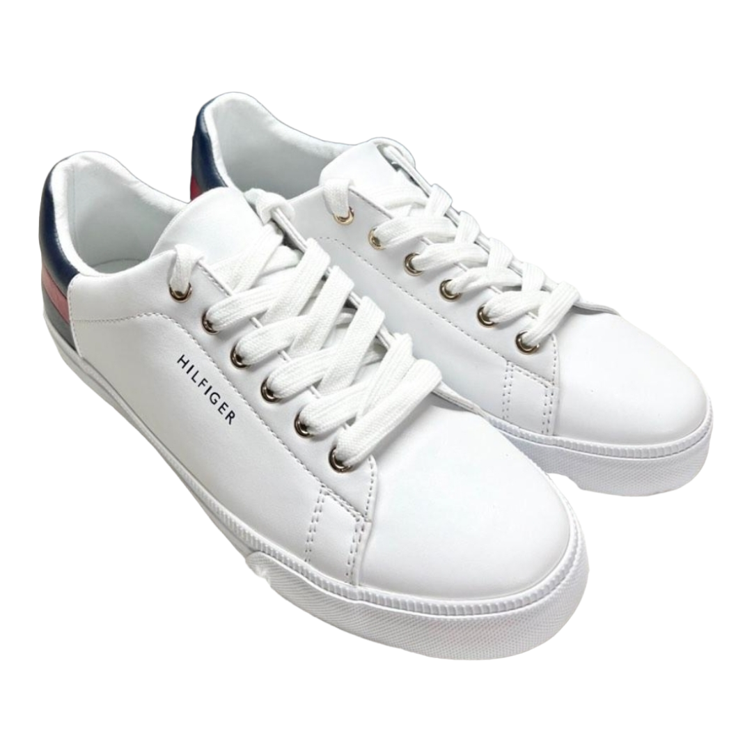 Tommy Hilfiger Women Laddin White Multi Fashion Sneaker (Size 7m)