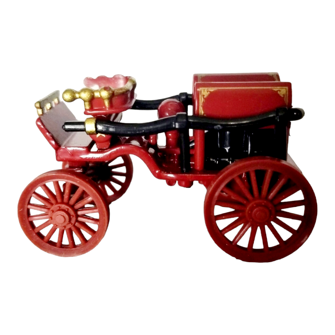 NIB *Red Vintage "Horse Drawn Pumper" (Readers Digest) Metal Carriage 1:64