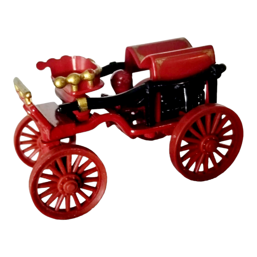 NIB *Red Vintage "Horse Drawn Pumper" (Readers Digest) Metal Carriage 1:64