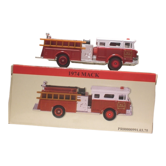 NIB *Red Vintage "1974 Mack Fire Truck" (Readers Digest) Metal Truck 1:64