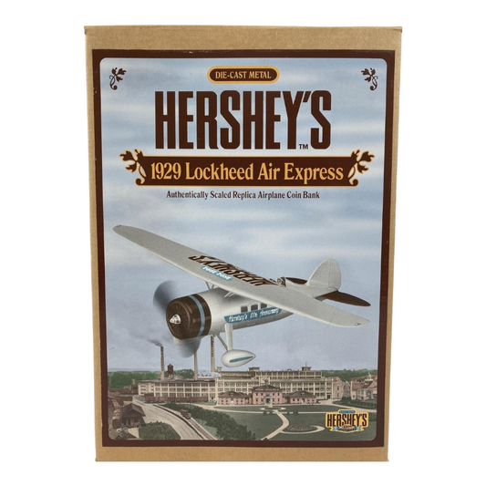 NIB *Hershey's Vintage Die Cast Metal 1929 Lockheed Air Express Coin Bank (1994)