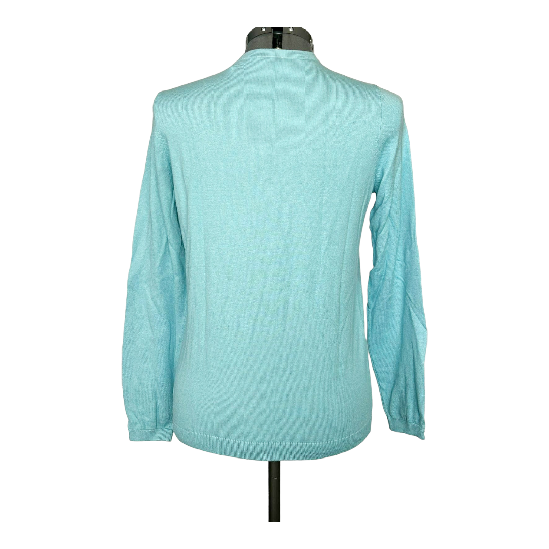 NIB *Turquoise Blue Talbots Button-up Cardigan Sweater (sz M)