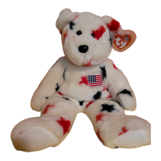Cute *TY Patriotic Teddy Bear 'GLORY' Beanie Buddies Collection