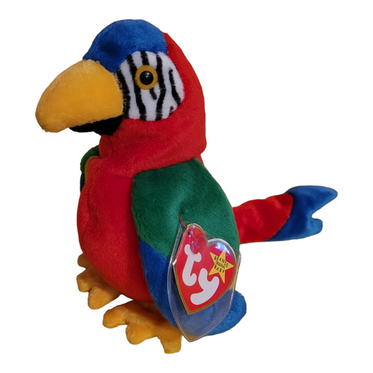Colorful *TY Beanie Babies "JABBER" The Parrot (1997)