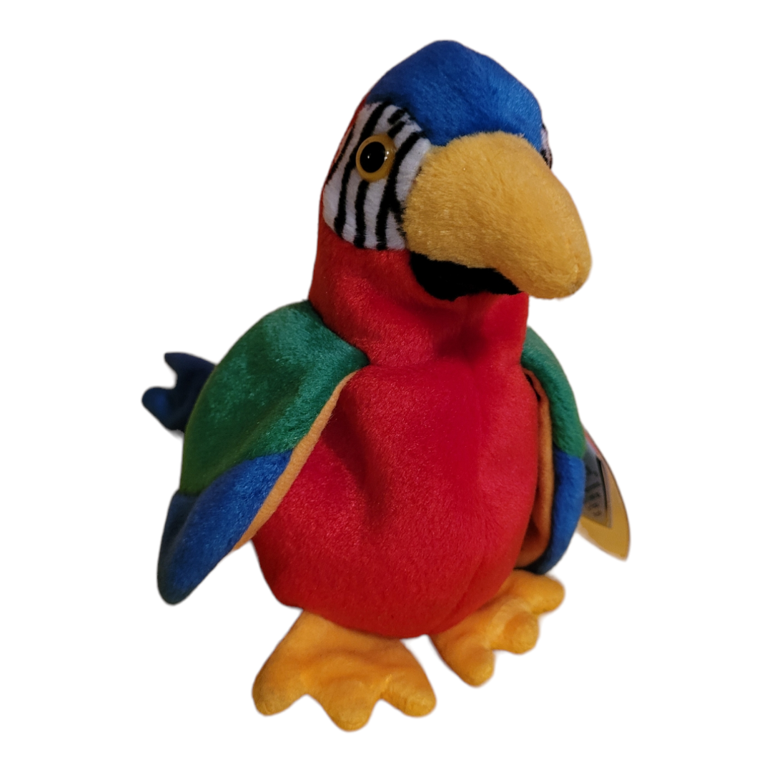 Colorful *TY Beanie Babies "JABBER" The Parrot (1997)