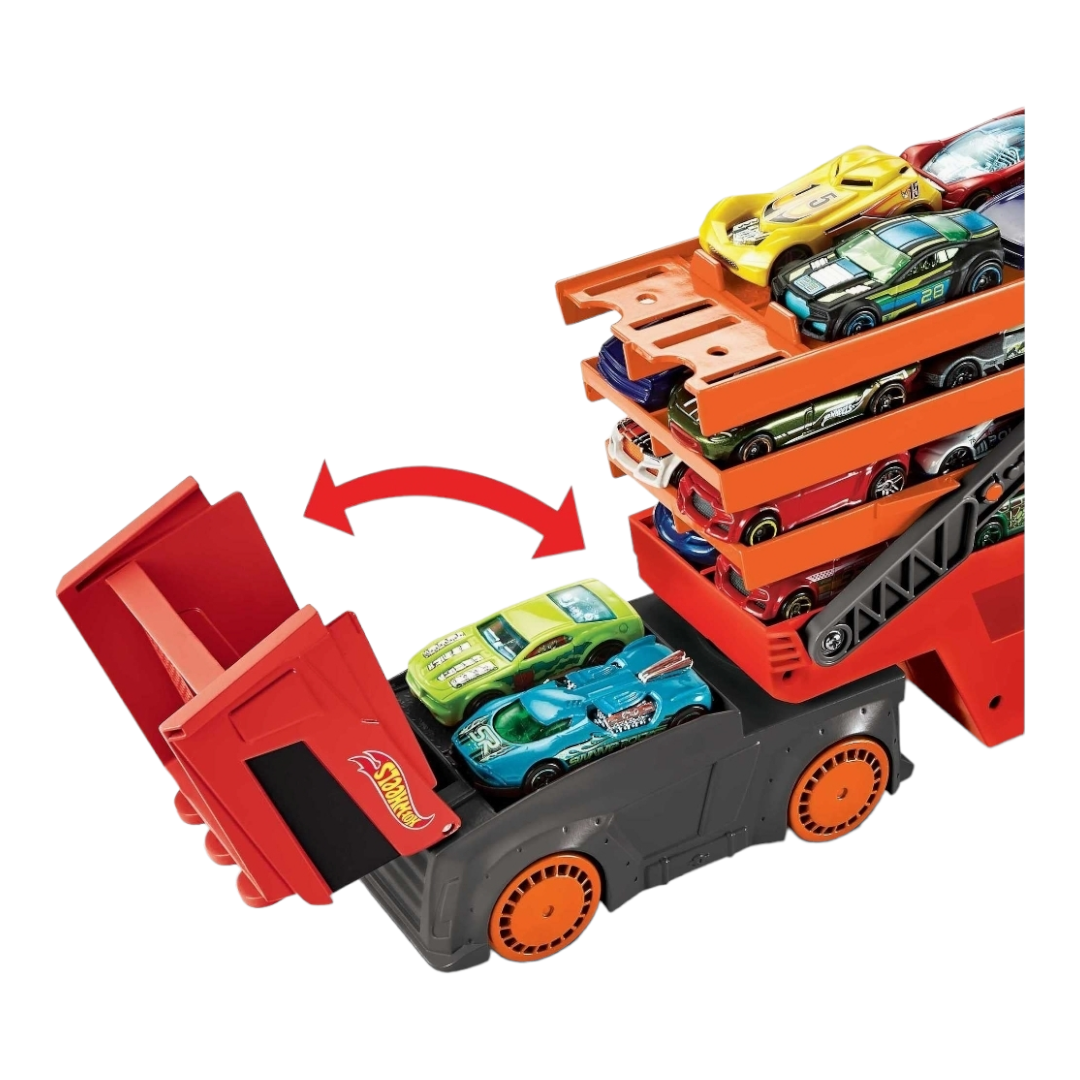 Hot Wheels MEGA Hauler w/ 6 Expandable Levels (Holds 50/1:64 Scale)