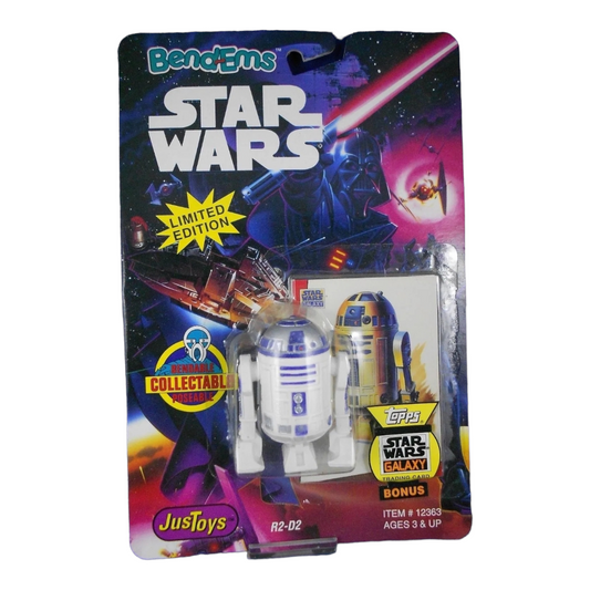 NIP *R2-D2 93' Bend-Ems Star Wars Figure & Limited Ed. Topps Trading Card