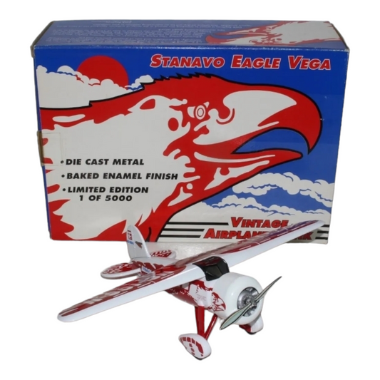 NIB *1992 Liberty Classics Stanavo Eagle Vega Airplane Bank Limited Edition (#35050)