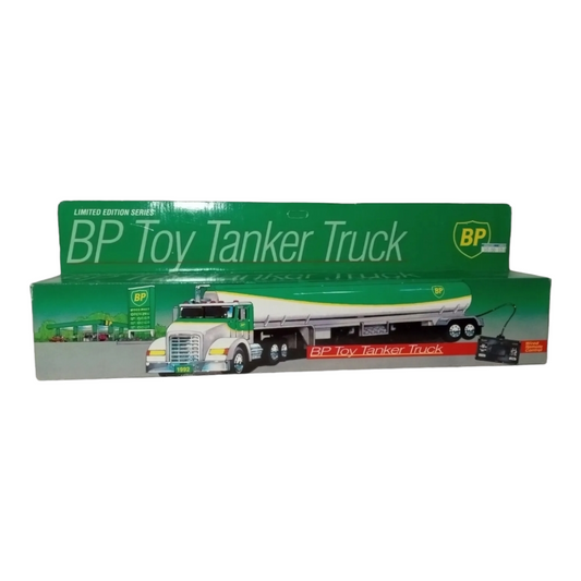 NIB *Vintage BP Green/White Toy Tanker Truck w/ Wired Remote Control 92' Limited Edition