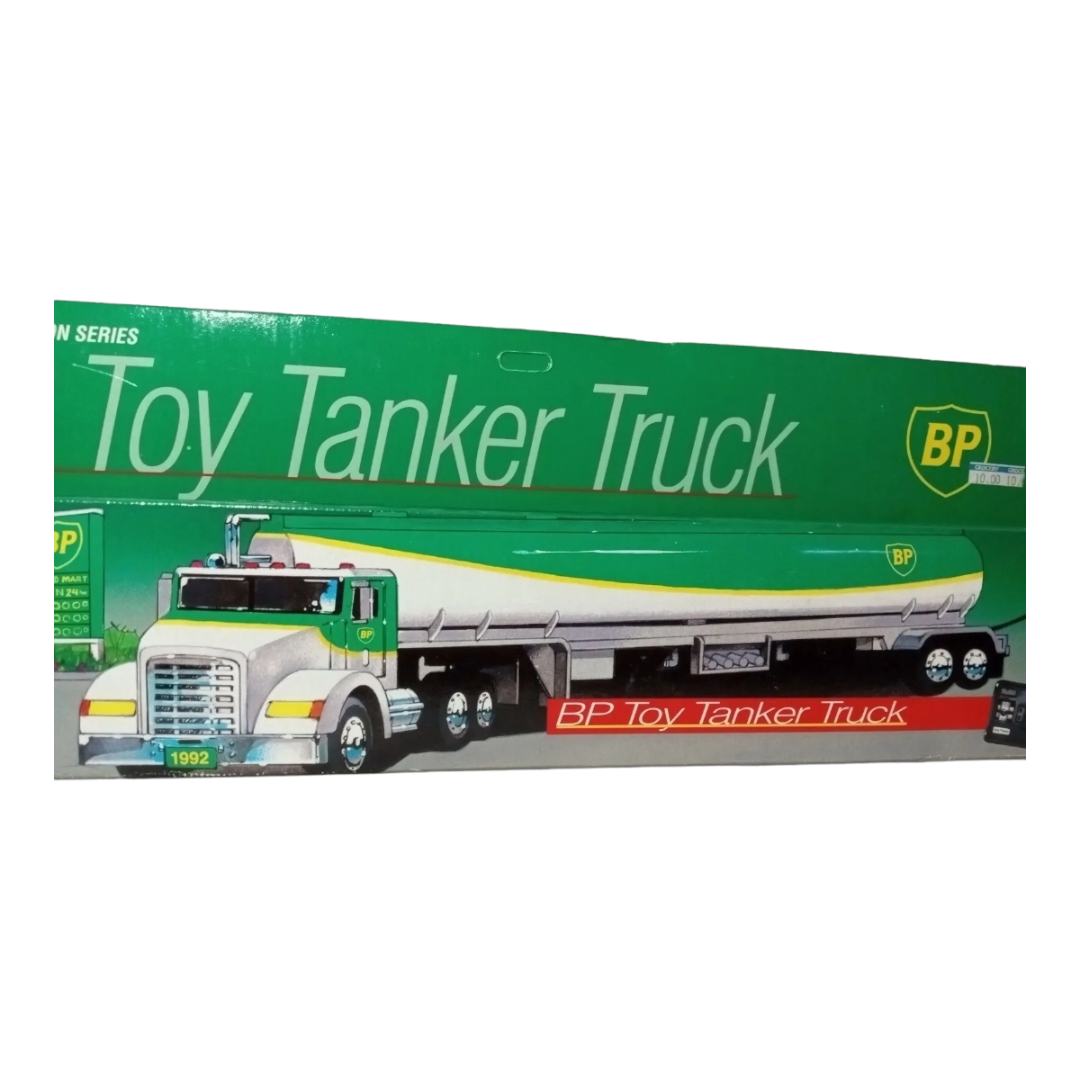 NIB *Vintage BP Green/White Toy Tanker Truck w/ Wired Remote Control 92' Limited Edition