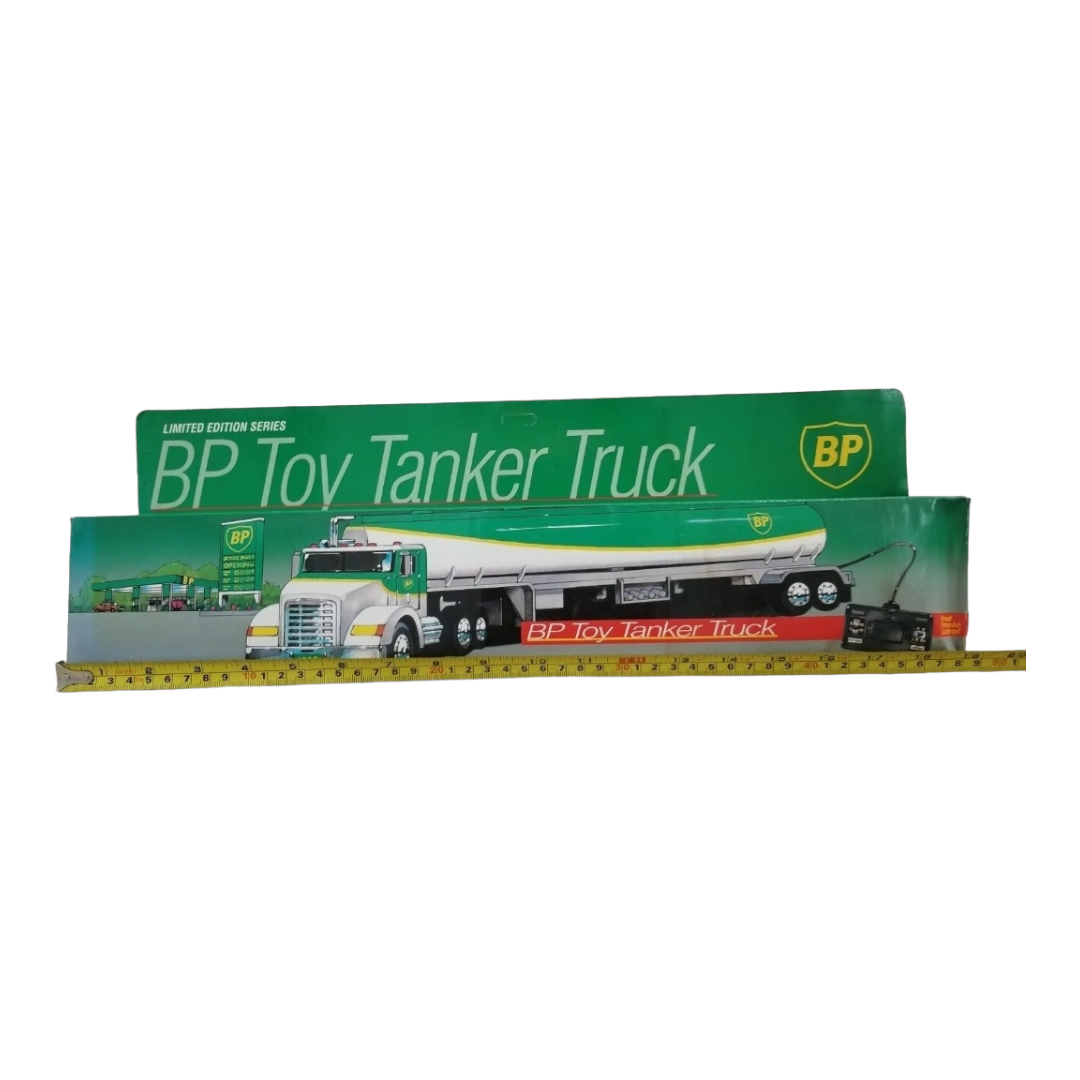 NIB *Vintage BP Green/White Toy Tanker Truck w/ Wired Remote Control 92' Limited Edition