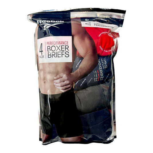 New *Reebok 4-Pack Men's Performance Boxer Briefs 2XL/44-46