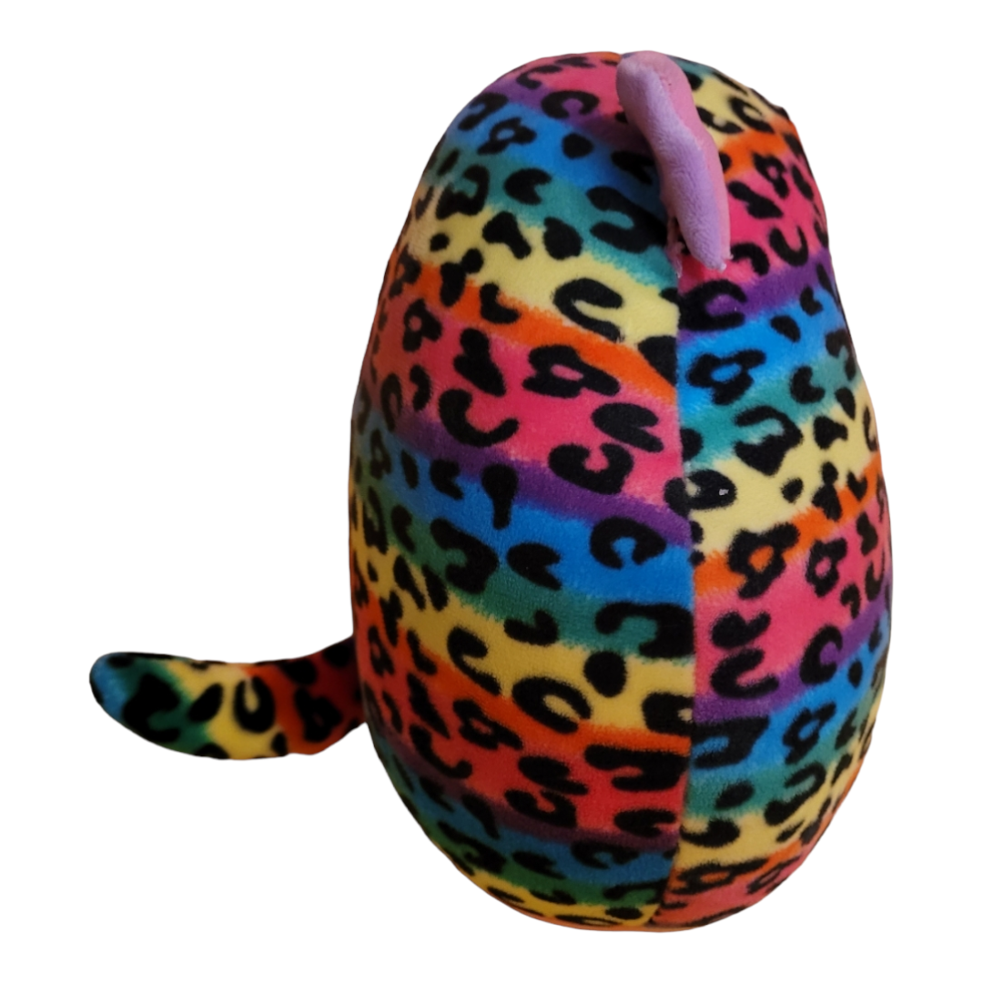 Cuddly *TY Squish-A-Boss 12" Plush "DOTTIE the RAINBOW LEOPARD"