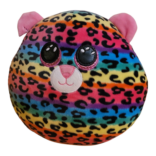 Cuddly *TY Squish-A-Boss 12" Plush "DOTTIE the RAINBOW LEOPARD"