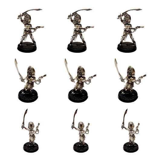 Nine (9)*Warhammer 40K "Howling Banshees" Metal Unpainted Figures Game Workshop