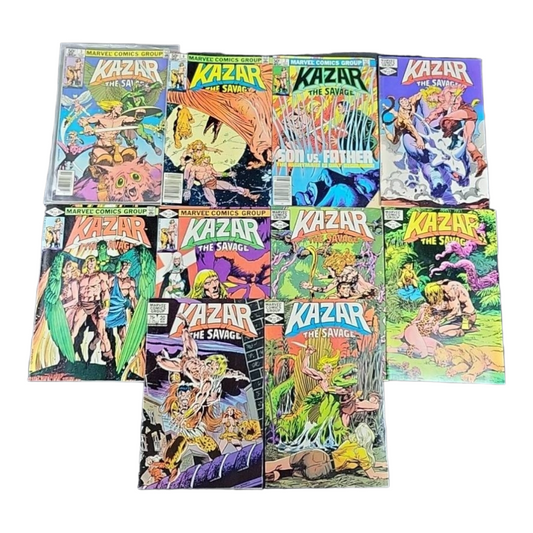 Ten (10) "KA-ZAR The Savage" Marvel Comic Books KEY (81-82')