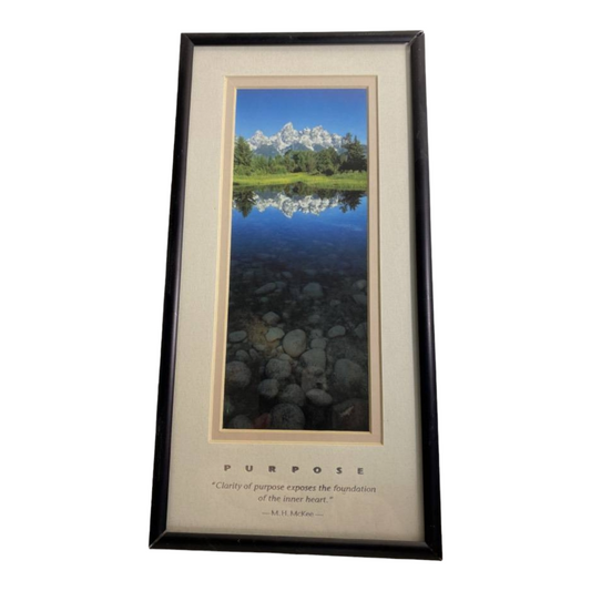 "PURPOSE" Grand Tetons National Park Lithograph (Mirrored Reflection)