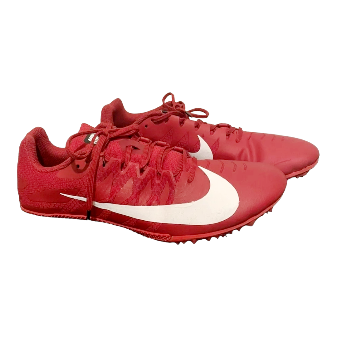 Nike Zoom Rival 'S' Red & White Swoosh Running Spirit Cleats (Sz 8)