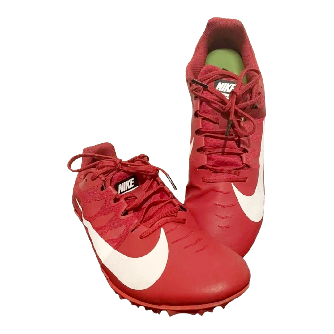 Nike Zoom Rival 'S' Red & White Swoosh Running Spirit Cleats (Sz 8)