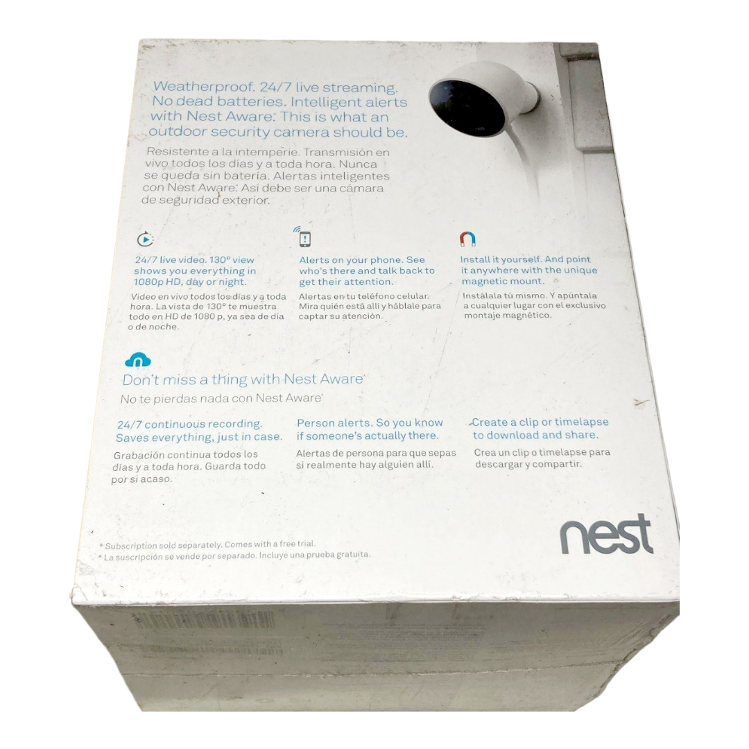 NIB *Nest Cam Outdoor Security System 3 MP #NC2100ES