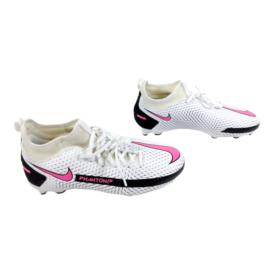 NEW *Nike Phantom GT Academy Dynamic Fit "White/Pink Blast" Cleat (5 Youth)