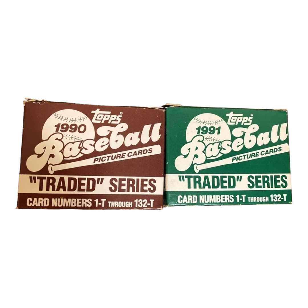 New *Two (2) Topps Baseball Trading Cards 1990 & 1991