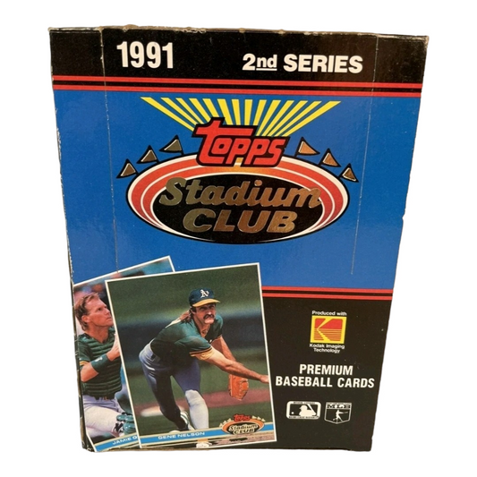 New *1991 Topps Stadium Club 2nd Series Baseball Wax Box Trading Cards (36 Packs/500 Cards)