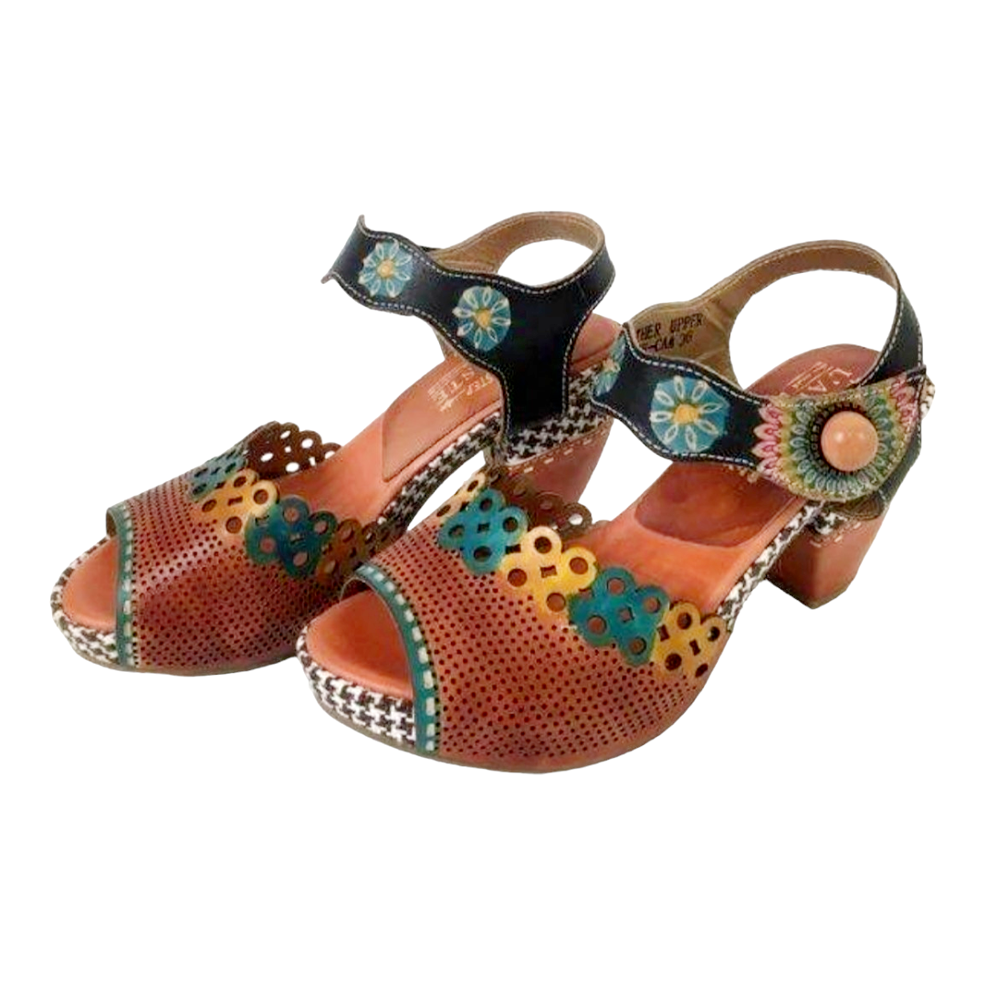 Beautiful *L'artiste Spring Step Women's Jive Multi-Color Shoes Sandals (sz 9)