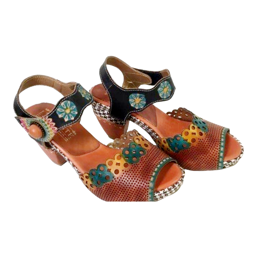 Beautiful *L'artiste Spring Step Women's Jive Multi-Color Shoes Sandals (sz 9)