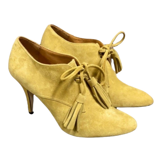 Vero Cuoio/Bettye Muller Roxy Yellow Suede Ankle Booties (sz 9.5)