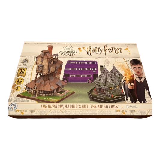 NIB *Harry Potter "The Burrow, Hagrid's Hut, Knight Bus" 3D Puzzle