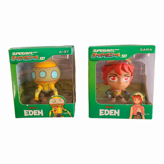 NIB *2 Super7 Netflix Eden 3" SD Figures (Sara & A-37)