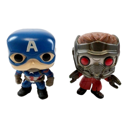 Two (2) *Marvel Funko Superheros Captain America & Star-Lord