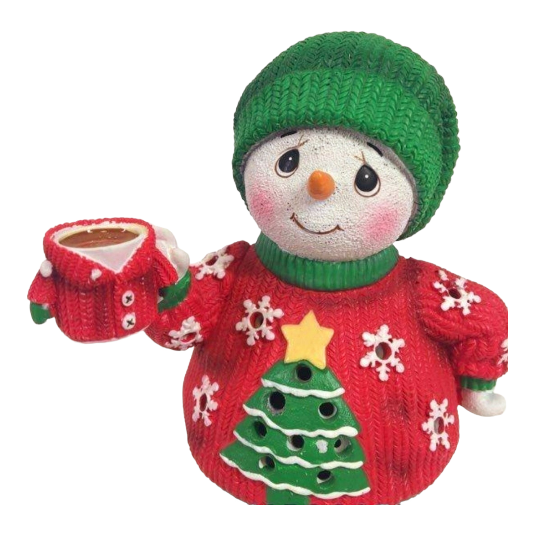 Precious Moments *Snowman in Ugly Sweater LED Musical #161110 (2015)