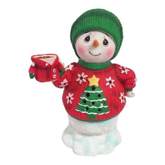 Precious Moments *Snowman in Ugly Sweater LED Musical #161110 (2015)
