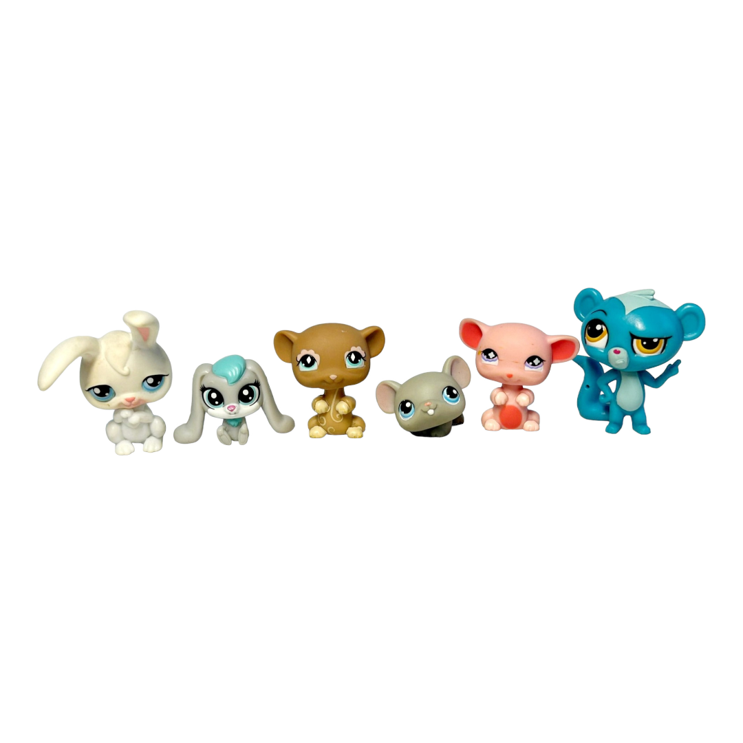 Littlest Pet Shop *Six (6) Bunny Mice Squirrels