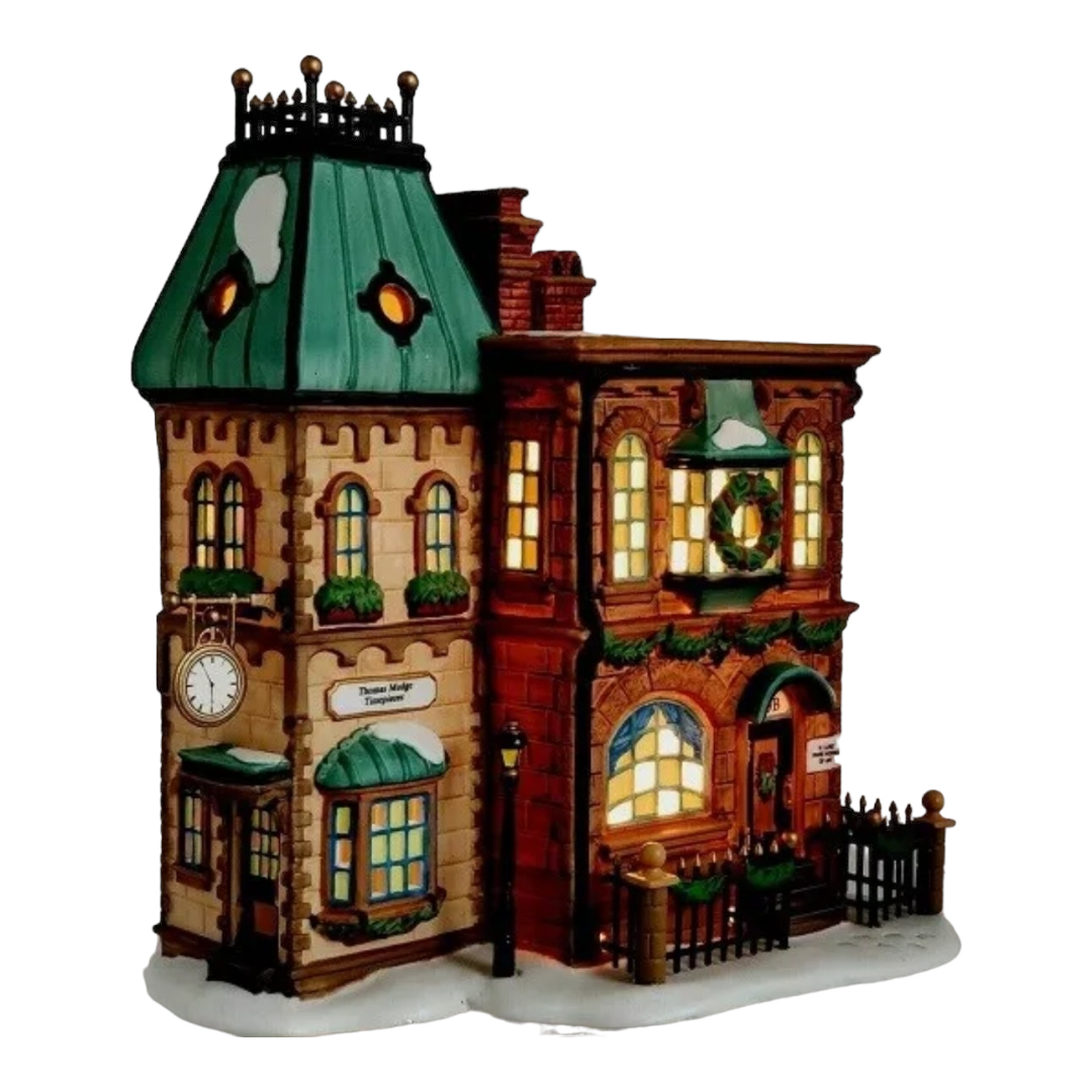 Department 56 "Thomas Mudge TimePieces" Porcelain Lighted House