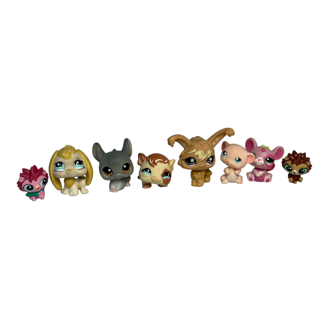 Littlest Pet Shop Lot *Eight (8) Hedgehog Mouse Bunny Chinchi Rat