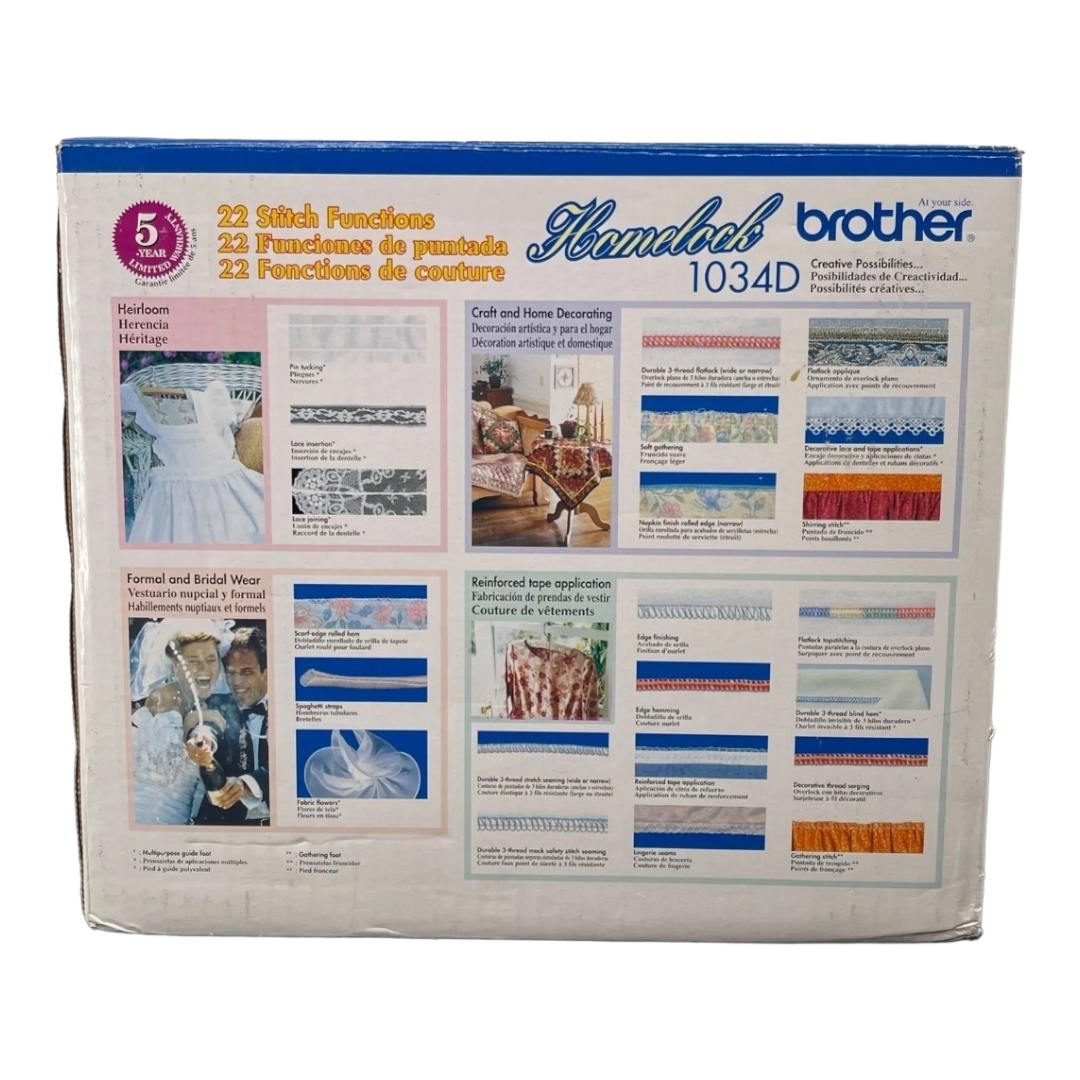 Brother 1034D 3 or 4 Thread Serger w/ Differential Feed Machine