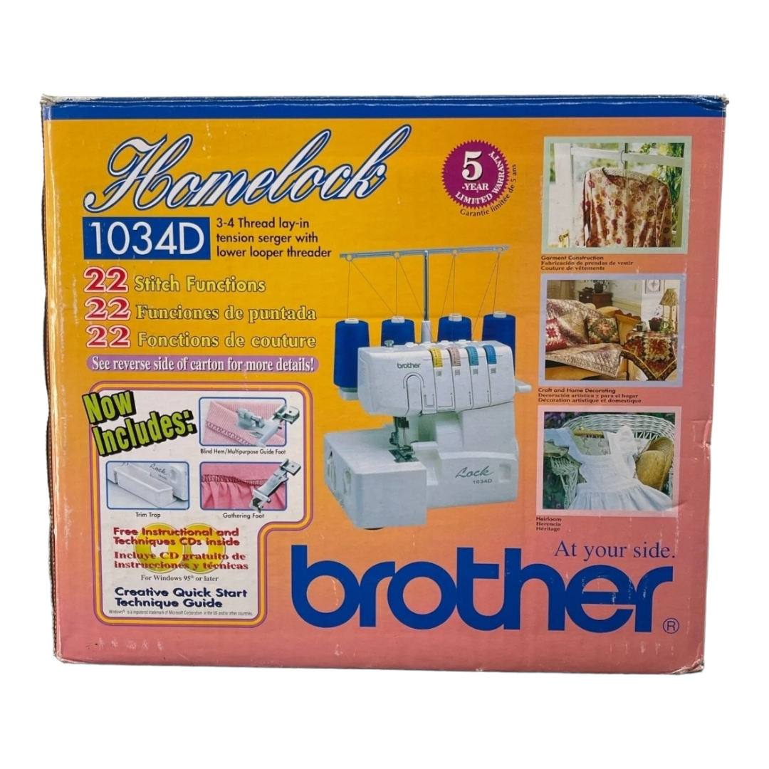 Brother 1034D 3 or 4 Thread Serger w/ Differential Feed Machine