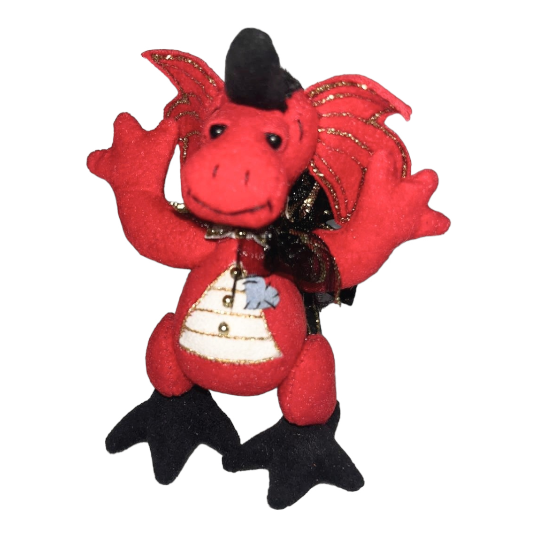 Cute *Red & Black Dappled Dragon “Stan” *Limited Edition by Deb Canham