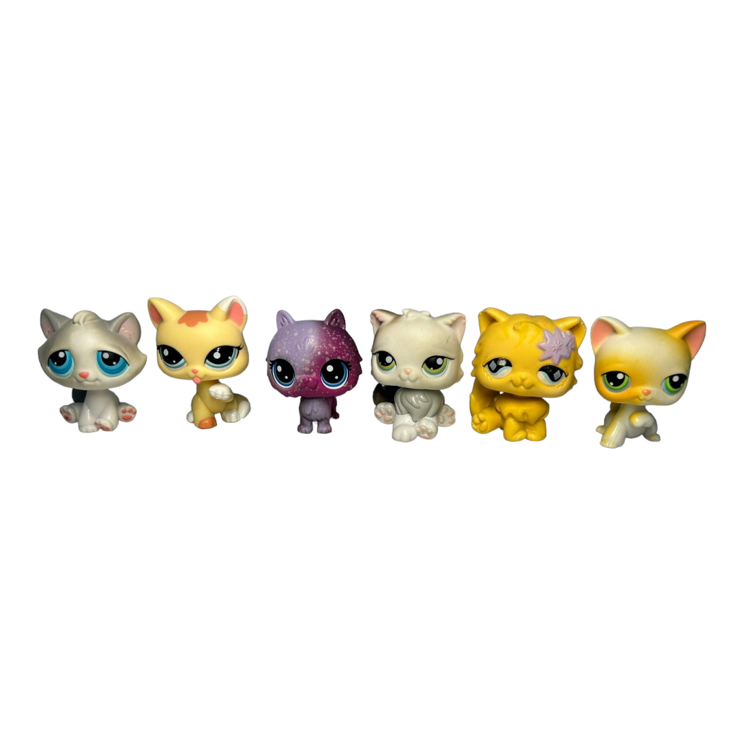 Littlest Pet Shop *Six (6) Colorful Kitty Cats